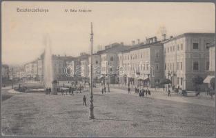 Besztercebánya Béla IV square with the shops of Jakab Lőwy and József Dragonszky (EB)