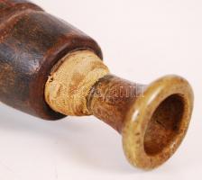 Nagyméretű, rézfúvókás szarukürt / 
Large horn with brass mouthpiece, 40cm