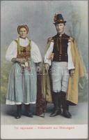 Tót / Toth folklore, couple in costume