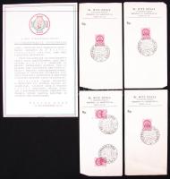cca 1940 Magyar Bank új vöröskereszt-sorsegyek hirdetése, és 4db recept Filprok-bélyegzőkkel