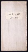 cca 1910 Zolkiew és környéke katonai térkép vászonra kasírozva / Zolkiew and surroundings military m...