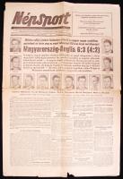 1953 A Népsport 2 db száma: tudósítás a szenzációs 6:3 ról és a visszavágó budapesti 7:1 ről
