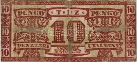 1945. Mohács pénztári elismervény 10P magyar/orosz nyelvű T:IV RR!!