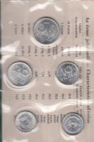 1977. 2f-10Ft 9klf "Magyar Népköztársaság" forgalmi érméi méregzöld műbőrtokban T:1