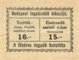 Dátum nélkül Központi Buffet 20f T:II-