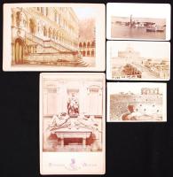 cca 1880-1900 Olaszország 5 db fotó / Italy 5 photos