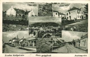 Hévízgyógyfürdő, Erzsébet királyné és Andrássy utca, Olga és Anna villa