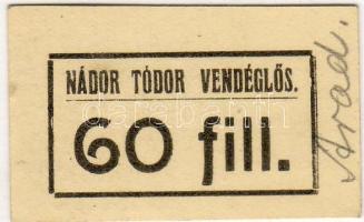 Dátum nélkül Nádor Tódor vendéglő (Arad) 60f T:I