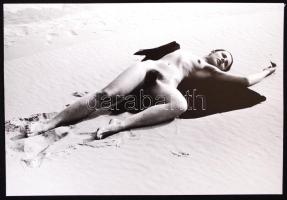 cca 1970 Művészi erotikus fotó 16x24 cm