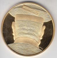 Fritz Mihály (1947-) 1991. "Szovjet csapatok kivonása / KONYEC" aranyozott emlékérem (42,5...