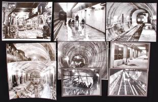1960-1970 Budapesti metró építése 13x18 cm és 18x24 cm méretben 9 db fotó