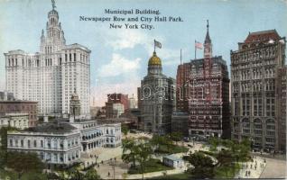 New York, Municipal Building, Newspaper Row and City Hall Park