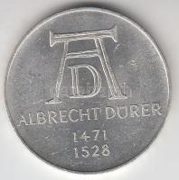 NSZK 1971D 5M Ag "Dürer" T:1- GFR 1971D 5 Mark Ag "Dürer" C:AU