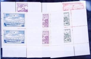 1965 WIPA levélzáró tétel: 8 db ívsarki pár + 3 önállóan