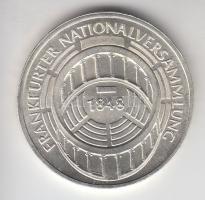 NSZK 1973G 5M Ag "125. évforduló Frankfurt Nemzetgyűlés" T:1 GFR 1973G 5 Mark Ag "125th anniversary - Frankfurt Parliament" C:Unc