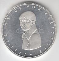 NSZK 1977G 5M Ag "Heinrich von Kleist" T:PP GFR 1977G 5 Mark "Birth of Heinrich von Kleist" C:PP
