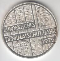 NSZK 1975F 5M Ag "Európai Műemlékvédelem" T:PP GFR 1975F 5 Mark Ag "European Monument Protection Year" C:PP