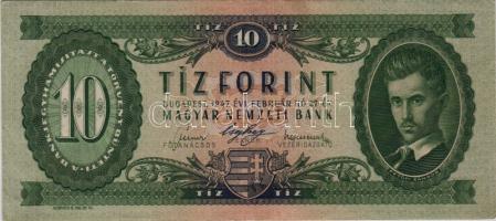 1947. 10Ft T:II Csak egyszer hajtva, de nem törve!