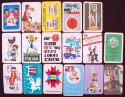 1974 17db klf témájú kártyanaptár