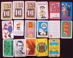 1973 17db klf témájú kártyanaptár