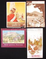 Cca 1930 4 db olasz és német turista füzetek, egyik szakadt, 16×12 cm