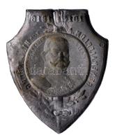 Osztrák-Magyar Monarchia 1914-16. "Hindenburg főtábornagy" cink sapkajelvény (40x33mm) kés...