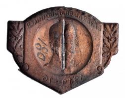 Osztrák-Magyar Monarchia 1914-16. "Graf v. Bothmer Generális" bronzozott cink sapkajelvény...