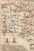 Az 1911. évi Sáros és Zemplén megyei nagy fegyvergyakorlatok tájékoztató térképe / Informing map of the weapon practice, Sáros and Zemplén county 1911 (EK)