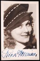 Rökk Marika színésznő aláírt fotólap