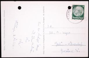 1940 Asbóth Oszkár mérnök, feltaláló által feleségéhez írt képeslap