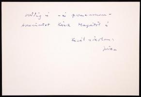 1966 Újfalussy József zenetörténész saját kézzel írt levele