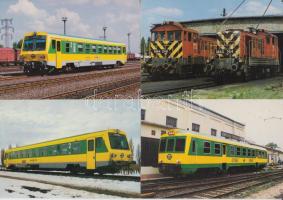 50 db használatlan modern képeslap, (túlnyomórészt) magyar vasút