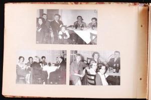 Cca 1960 Fotóalbum benne Budapest, Kutatóintézet?, Kőkapu, Fűzér, Sárospatak és családi fotók, az al...