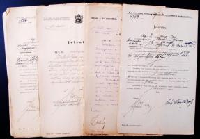 1930 Rendőrségi detektív jelentések Újpestről, kb 30 db