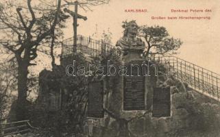 Karlovy Vary Hirschensprung, Peter the Great monument (EB)