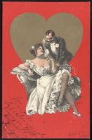 The man watching the woman's breasts, playing card (EK)