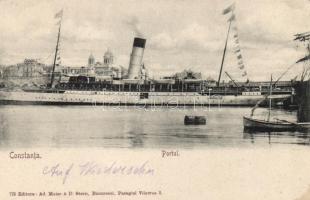 Constanta port, steam ship