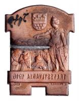 Osztrák-Magyar Monarchia 1916. "TRANSSYLVANIA 1916" vas sapkajelvény (35x26mm) szignó: L. ...