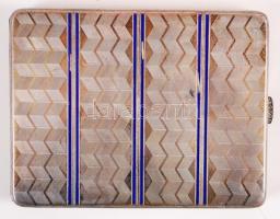 XX: sz eleje: zománcozott ezüst cigarettatárca / Enameled silver cigarett box 147,2g