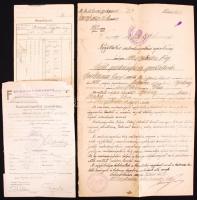 1918-1940 Népfölkelési szabadságolási igazolvány (2db), menetlevél (1db)