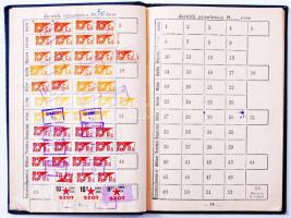 1949 Vas és Fémipari dolgozók szakszervezete tagsági könyv bélyegekkel