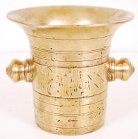 Bronz mozsár, törő nélkül, m:12 cm,/ Bronz mortars
