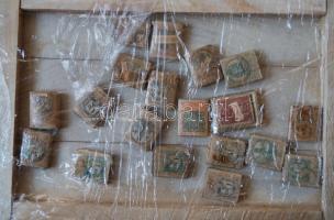 Okmánybélyeg 1800 db régi okmánybélyeg 100-as kötegekben + 1 db vegyes köteg benne Budapest városi okmánybélyegek