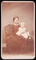 1867 báró Vécsey László és dadája Terebesi Mária 7x9 cm