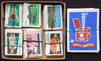 Vegyes magyar gyufacímkék, összesen 1144 darab, karton dobozban