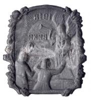 Osztrák-Magyar Monarchia 1918. "BÉKE 1918" cink sapkajelvény (39x34mm) tű nélkül T:2
Austr...