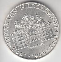 Ausztria 1968. 25Sch Ag "Lukas von Hildebrandt" T:1- Austria 1968. 25 Schilling Ag "Lukas von Hildebrandt" C:AU