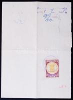 1948 Orvosi bizonyítvány 1 Ft + 2 Ft illetékbélyeggel + 50f Győr városi illetékbélyeggel