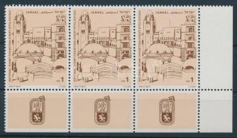 Independence 40 bélyegkiállítás tabos hármas csík, Independence 40 Stamp Exhibition stripe of 3 with tab