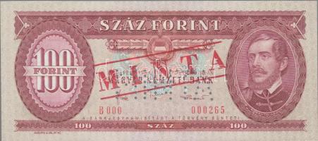 1984. 100Ft "MINTA" perforációval és felülnyomással, B 000 + számozás T:I